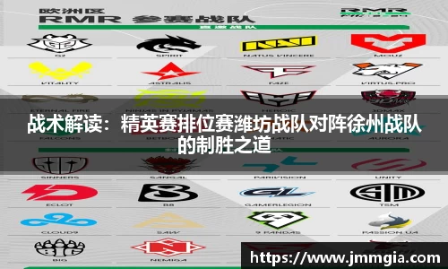 战术解读：精英赛排位赛潍坊战队对阵徐州战队的制胜之道
